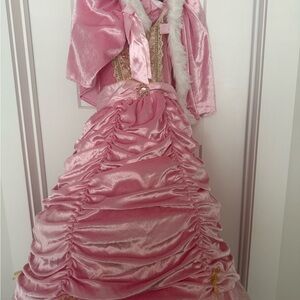 Pink Velvet Princess Costume for Kids